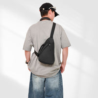 Person carrying ActiveGo Pro Everyday Utility Crossbody Bag during daily commute