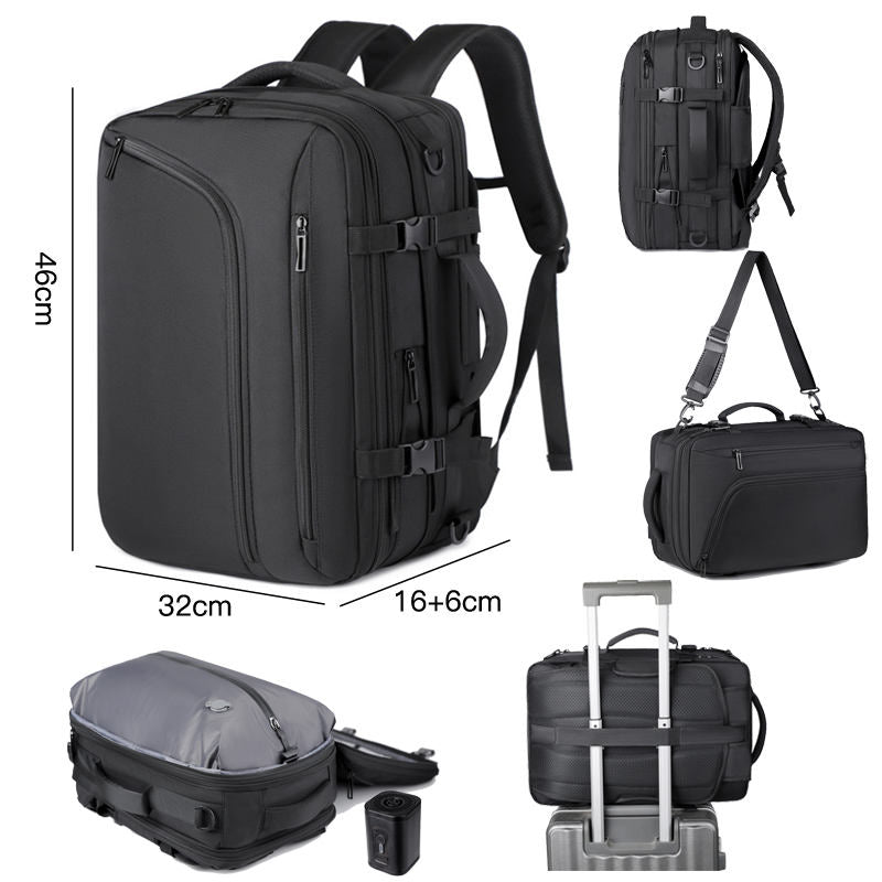 CompressX Go expandable travel backpack with vacuum compression system