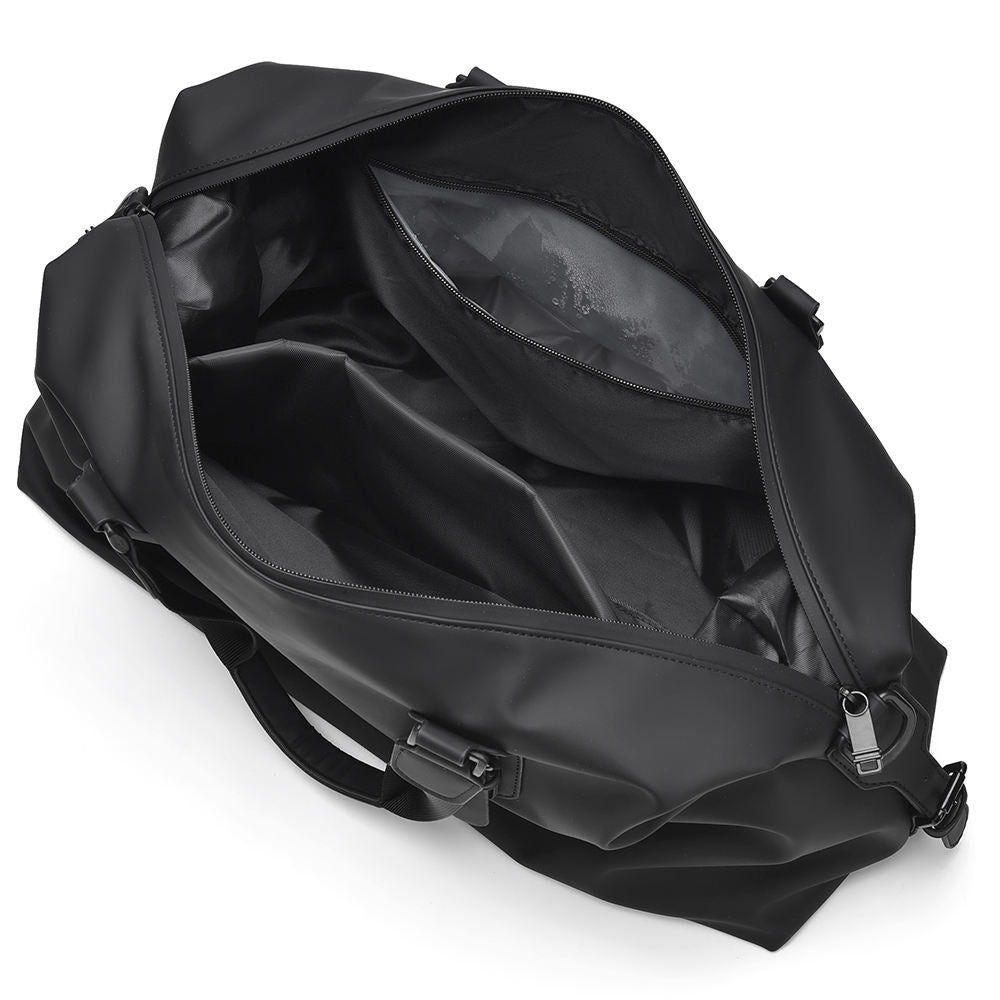 FlowCarry duffle bag showing spacious main compartment