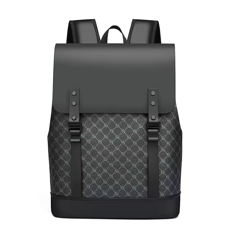 Aura Minimal Premium Laptop Backpack front view in black