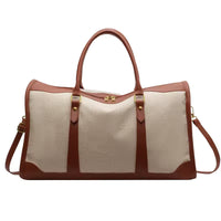Voyage Weekender Travel Duffle Bag front view in brown