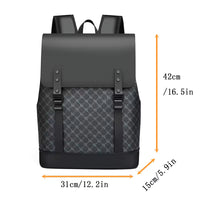 Aura Minimal Premium Laptop Backpack showing size comparison and dimensions for fit reference