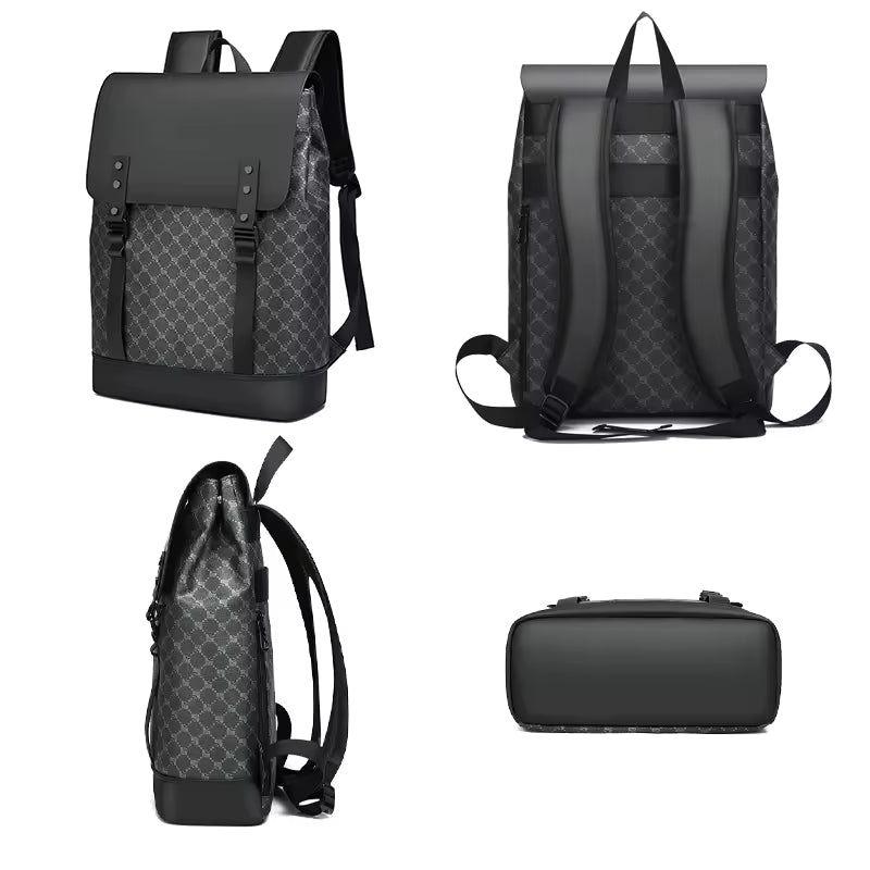Aura Minimal backpack angled view showing minimalist design