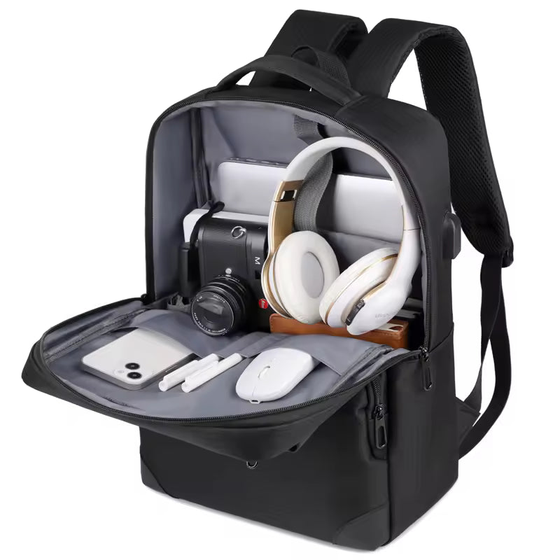 Nova Edge backpack showing spacious storage compartments