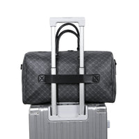 duffel bag with black strap for trolly support