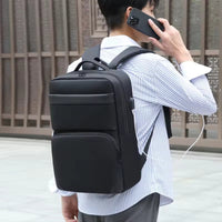Person carrying Nova Edge Premium Laptop Backpack for everyday use